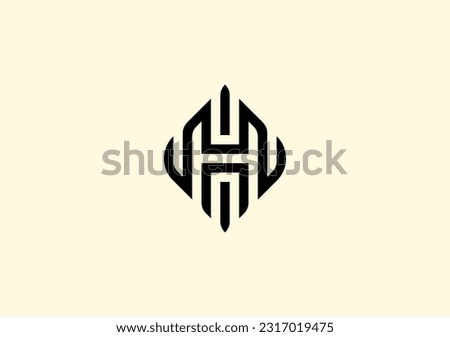 luxury lawyer or legal logo letter H