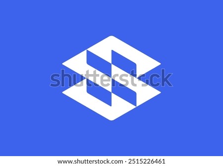 Geometric logo letter S basen on hexagon shape