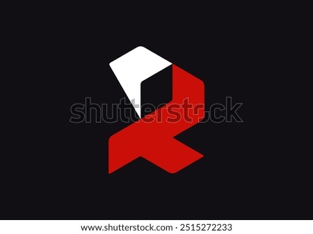 stylish and symmetrical monogram logo letter R