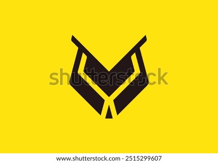 stylish monogram logo abstract letter V, iconic and unique look