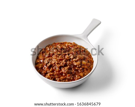 Similar – Image, Stock Photo Bowl of minced meat near eggs and herbs