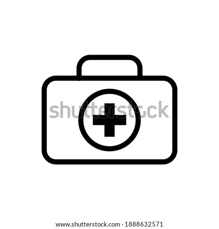First aid box icon vector design template, medical bag icon ,simple design , perfect for all project.