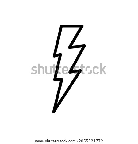 lightning Icon vector. Simple flat symbol. Perfect Black pictogram illustration on white background. perfect icon