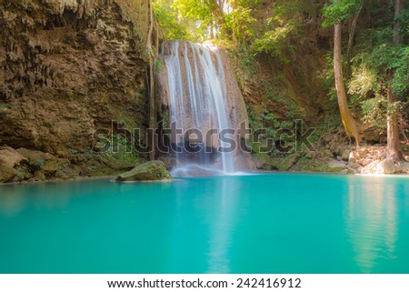 Waterfall in deep forest of Thailand national park