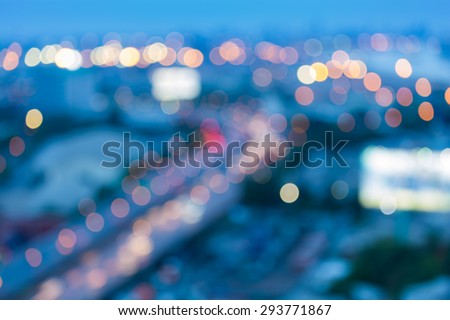 City road curve abstract blur bokeh background