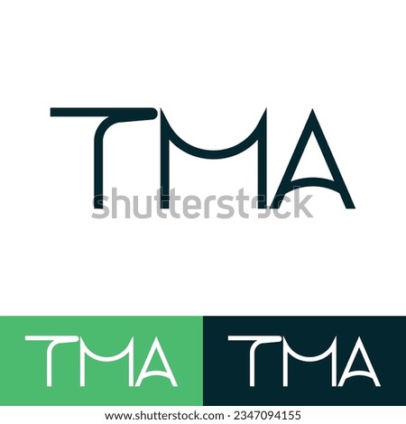 A logo template with the letters TMA for branding and business.