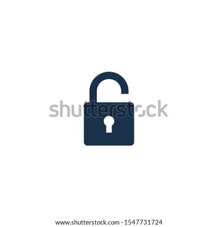 padlock icon unlock symbol vector logo template design element