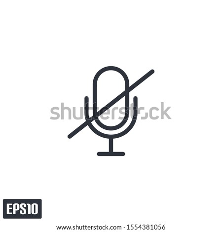 microphone icon mute symbol logo template