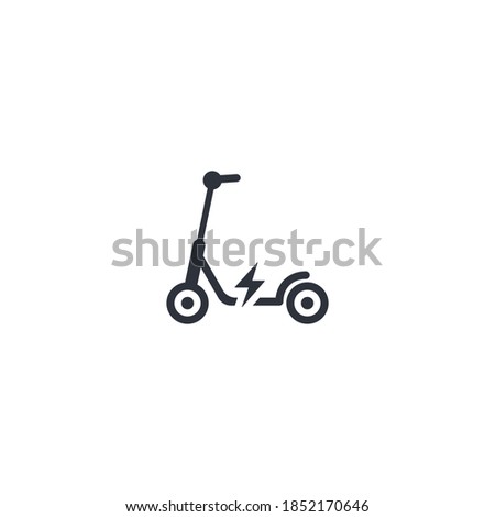 electric scooter icon illustration simple design element vector logo template