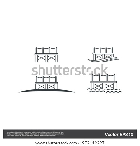 pier icon docks symbol Vector illustration simple design element