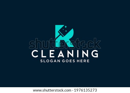 R for cleaning clean service Maintenance for car detailing, homes logo icon vector template. Stock foto © 