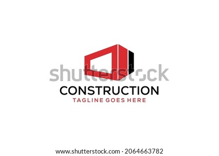 Letter O for Real Estate Remodeling Logo. Construction Architecture Building Logo Design Template.