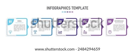 Vector Infographic design with icons and 5 options or steps. Infographics for business concept. Can be used for presentations banner, workflow layout, process diagram, flow chart, info graph