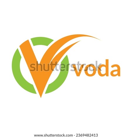 Vodafone letter v logo design for IT business free download
