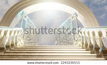 Similar – Image, Stock Photo Gate to heaven Landscape