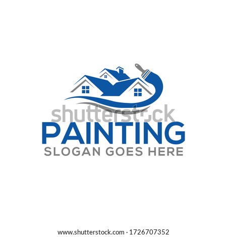 Painting logo and Real Estate, Property & Homes business logo design 