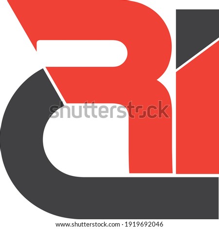 RCI letter logo Red and gray .