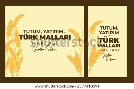 Translation: Happy Attitude, Investment and Turkish Goods Week. Tutum yatırım ve türk malları haftası kutlu olsun. Yerli Malı Haftası. Türk malı.