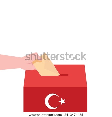 Türkiye seçimleri. Seçmen Sandığı. Oy Kullan. Oy ver. Yerel Seçimler. Hand voting in Turkish elections.