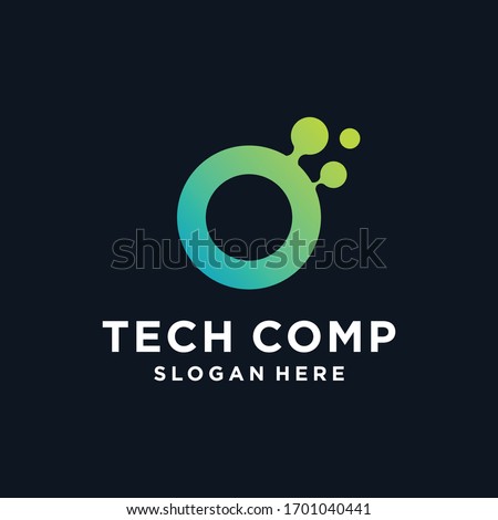 premium vector letter logo, laboratory technology, letters, molecules, modern, unique, cool, beautiful classy