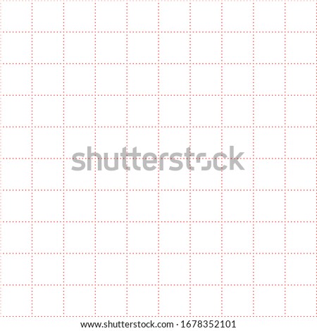 Dotted graph paper, white paper with red dots