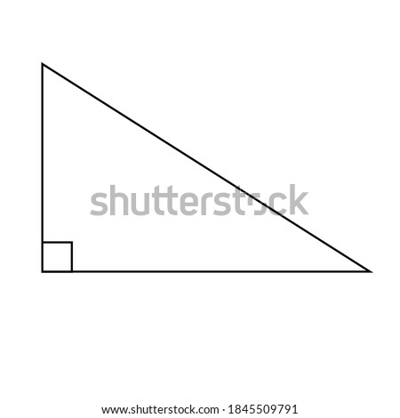 Right triangle on a white background