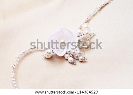 beautiful brides jewelry - close up