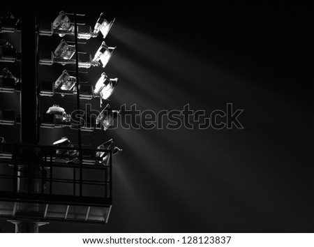 The Stadium Spot-light tower (dark background)