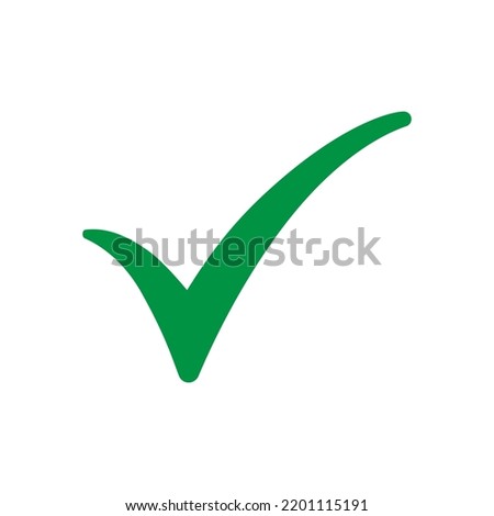 Green check mark icon isolated on white background.Check icon.Trendy check icon in flat style. Template for app, ui and logo.Check icon for your web site, office.