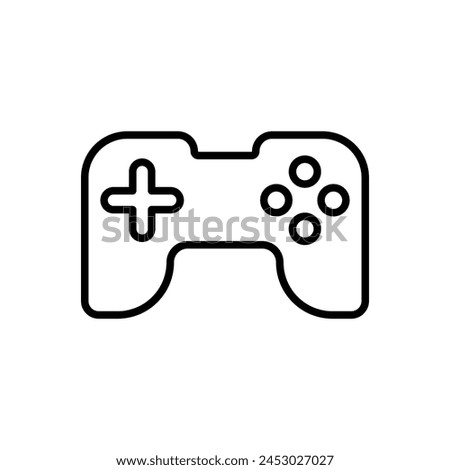 Simple Gamepad outline style isolated on white background.Joystick, Controller,Joypad.