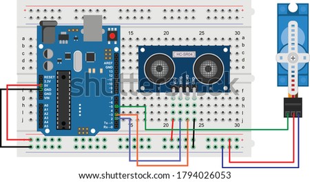 Motion detector, automatic barrier, Arduino, ultrasonic sensor, and servo motor based project, automatic door, never falling robot, obstacle avoided, robotics arm, Arduino based project, servo sg90