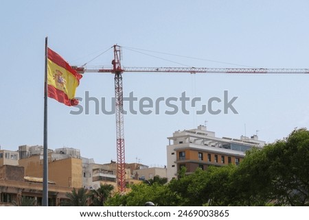 Similar – Image, Stock Photo Crane behind scaffolding