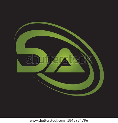 SA Letter Logo Design Creative Icon Modern Letters Vector Logo