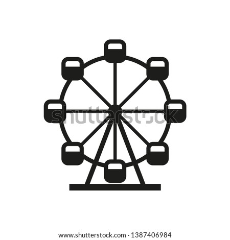 Ferris wheel icon. Simple vector illustration.