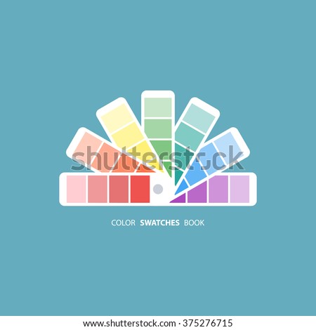 Color swatches palette book. Vector illustration.