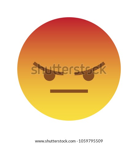 Angry reacts emoji emoticon vector illustration isolated