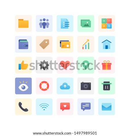 Miscellaneous icon collection set with different kind of object vector isolated