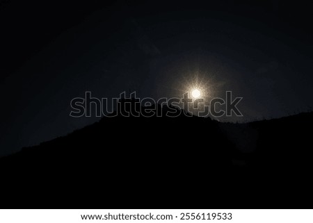 Similar – Image, Stock Photo Sunrise over the riverbed