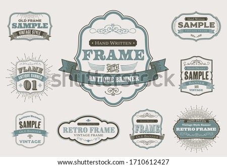 Set of Retro Vintage Badges and Labels in illustration vector, EPS 10.