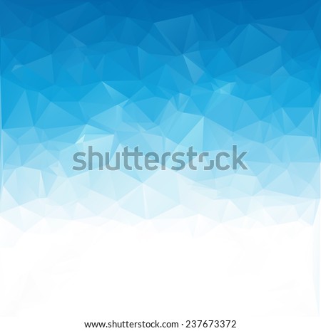 Blue and white polygonal mosaic background Vector Image