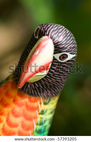 Close up of man made Parrot