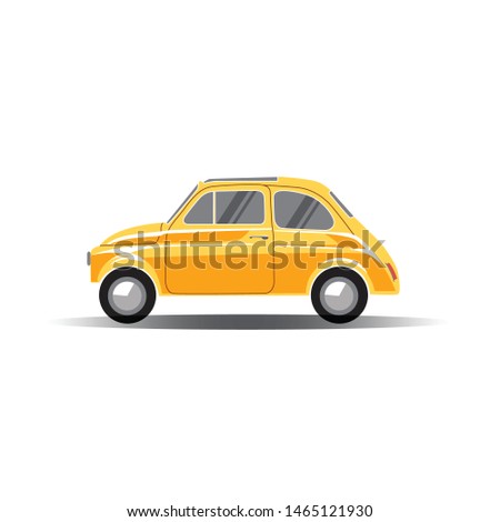 Isolated image of a classical Italian automobile on white background