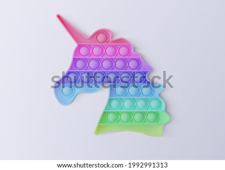 New popular sensory anti-stress toy - Pop it. Isolated on a white background. Realistic vector 3D illustration