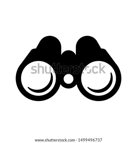 binoculars icon. black on a white background. eps