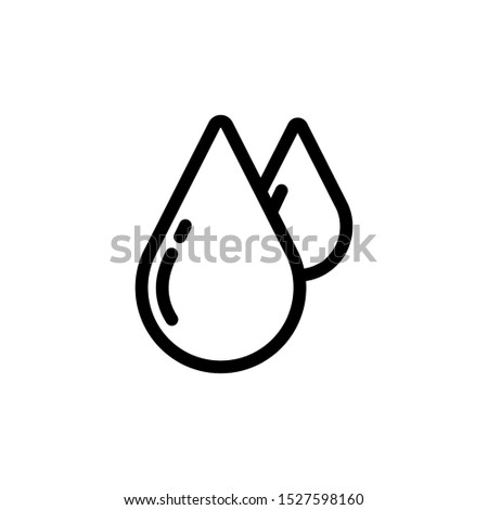 drop icon, liquid icon, humidity icon isolated black on white background vector illustration EPS