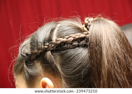 side view image of beautiful braid hair