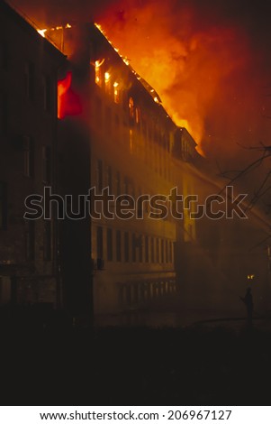 Building On Fire At Night (series)