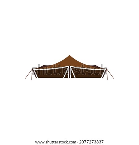 nomad tent in brown on transparent background