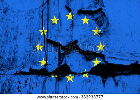 Similar – Image, Stock Photo tattered Europe flag in the wind