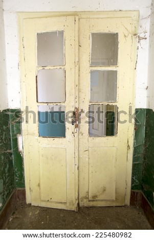 Door of an abandoned school